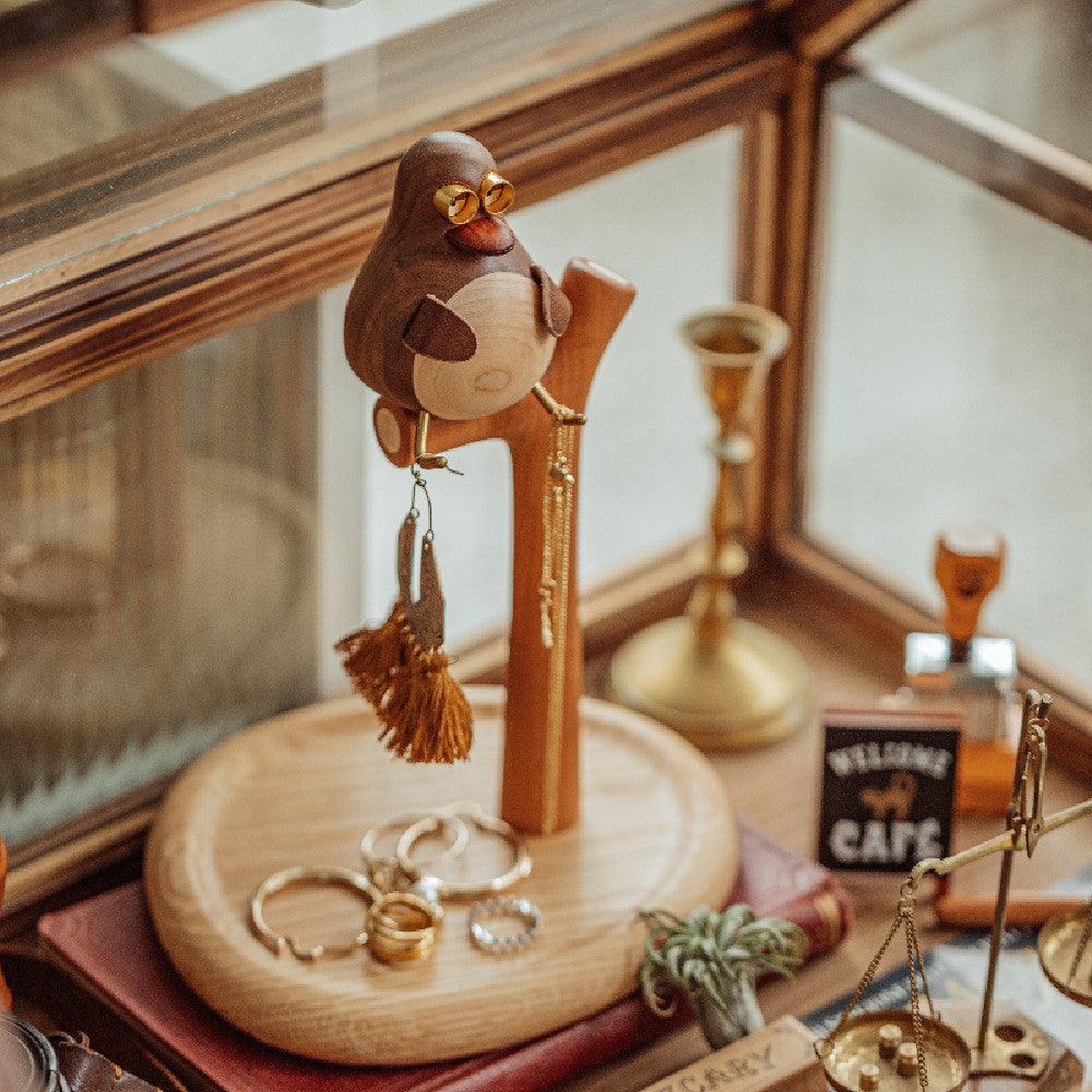 Duck Key Holder Storage Desktop Ornament Wooden Creative Gifts