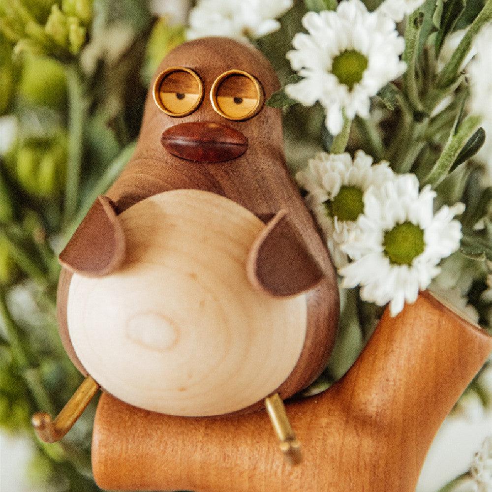 Duck Key Holder Storage Desktop Ornament Wooden Creative Gifts