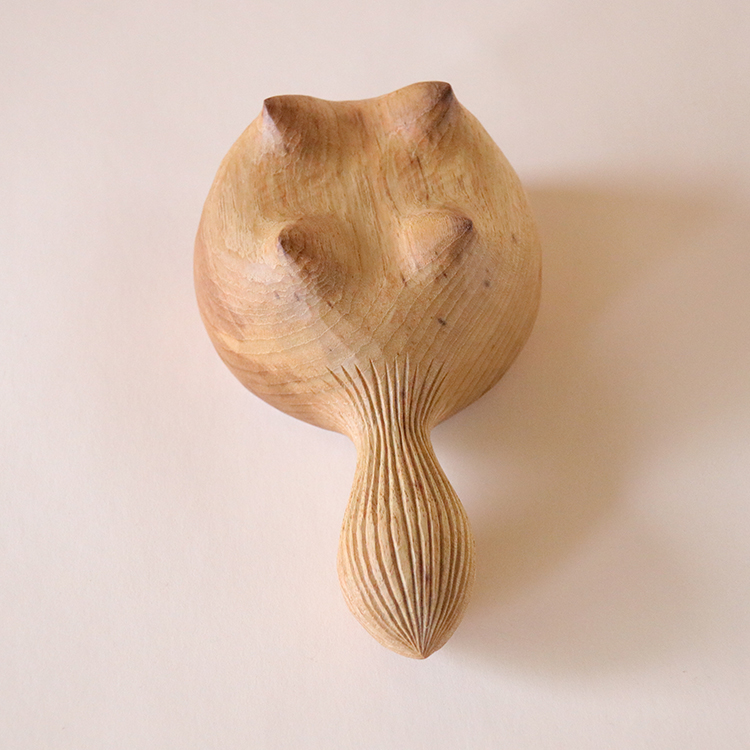 Flower Fox Bowls Teak Wood Hand Carved Art Decor