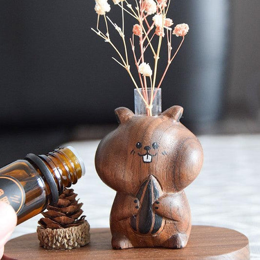 Hamster Wooden Diffuser | Essential oil Diffuser Hand-carved Ornaments