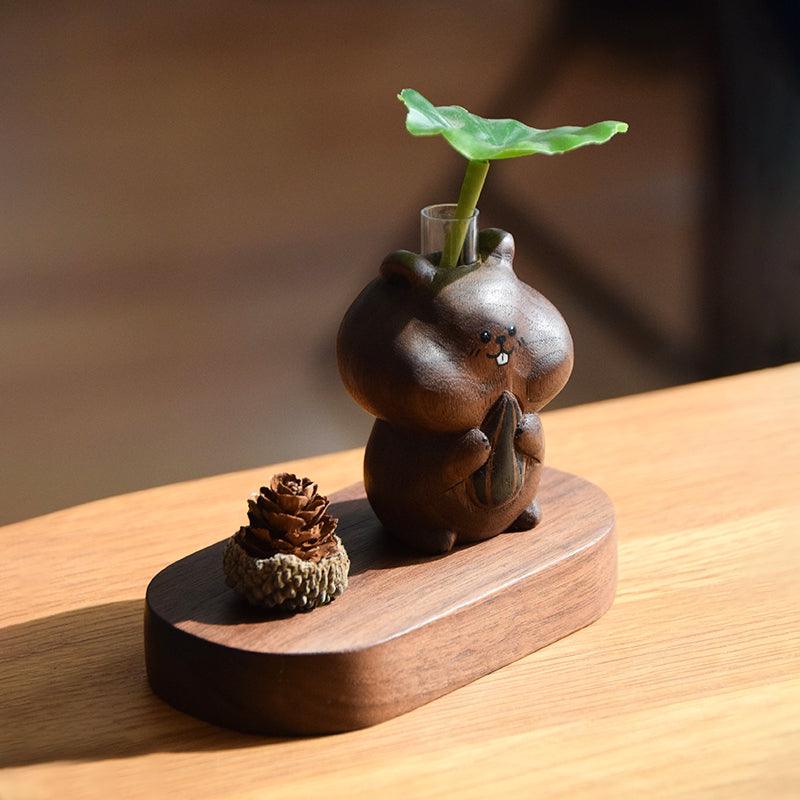 Hamster Wooden Diffuser | Essential oil Diffuser Hand-carved Ornaments