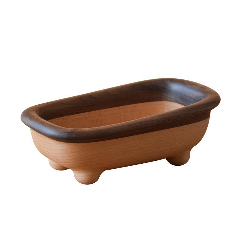 Storage Tray Wooden Handmade Bathtub Storage Box _ DC