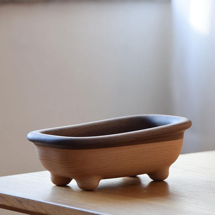 Storage Tray Wooden Handmade Bathtub Storage Box _ DC