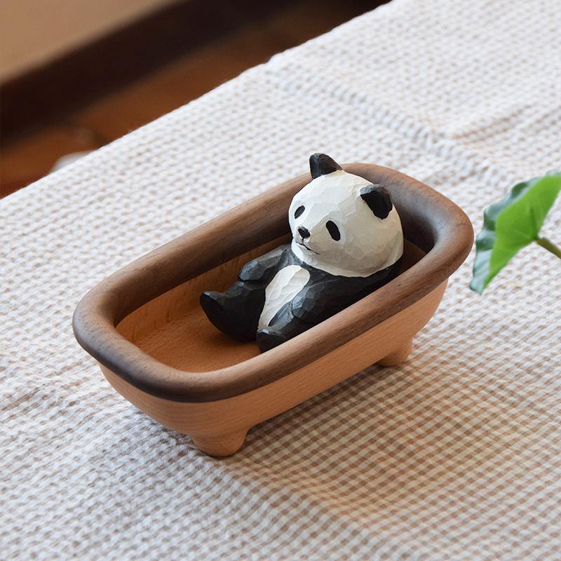 Storage Tray Wooden Handmade Bathtub Storage Box _ DC