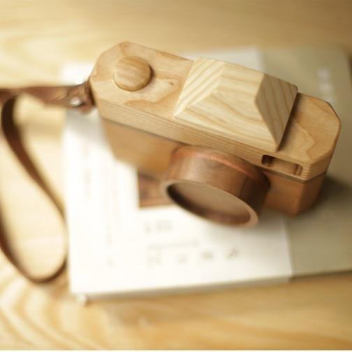 Wooden Camera Handcrafted Wood Retro Camera Décor Gifts-DC