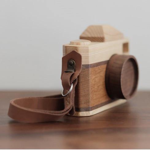 Wooden Camera Handcrafted Wood Retro Camera Décor Gifts-DC