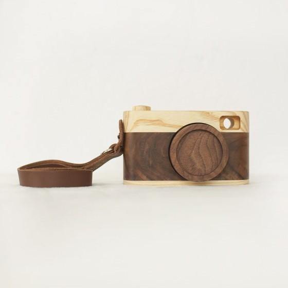 Wooden Camera Handcrafted Wood Retro Camera Décor Gifts-DC