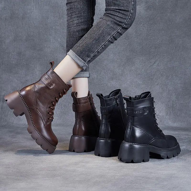 Women's orthopedic comfortable leather boots - Ideal gift