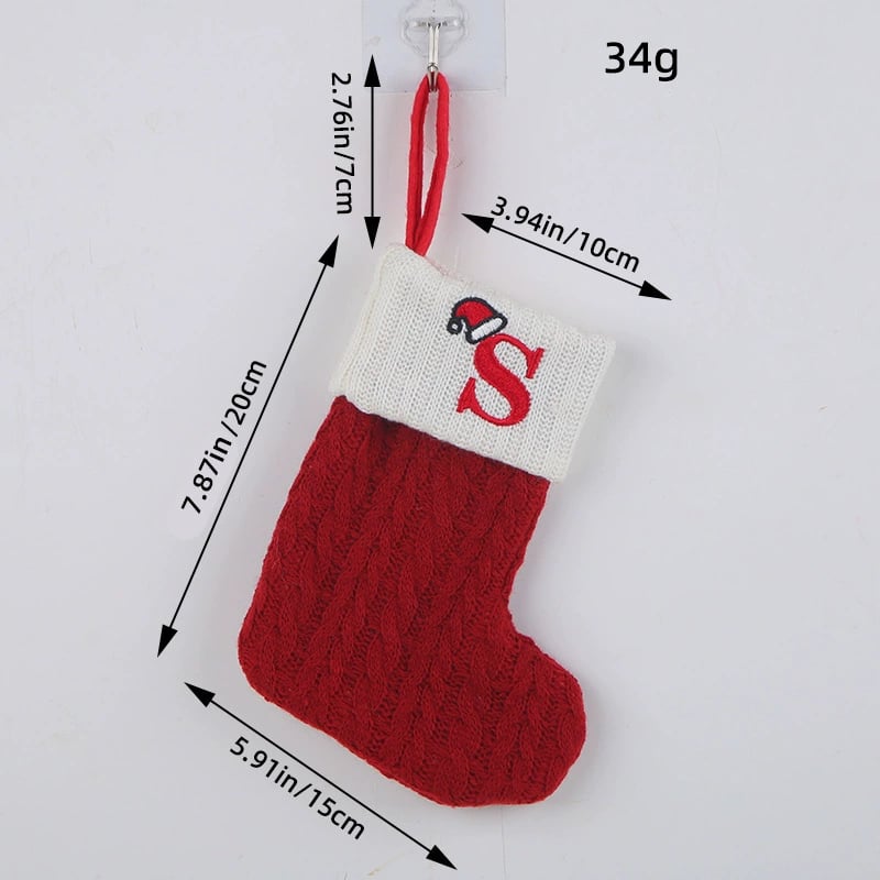 🎅Christmas Sale 49% OFF-🧦Personalized letter knitted Christmas stocking fireplace ornament