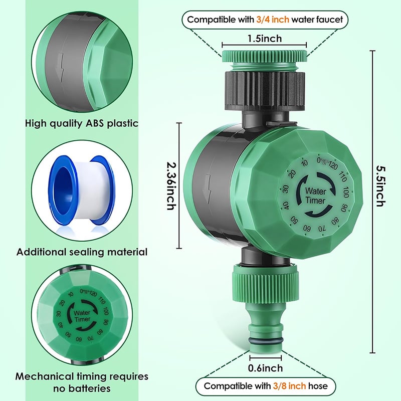 🔥2024 SALE - Mechanical Watering Hose Timer (Up to 120Min)