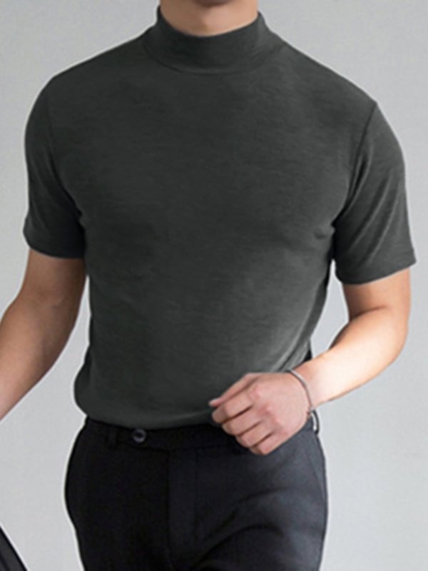 Men 's High Neck Slim Fit T-shirt-BUY 3 GET FREE SHIPPING