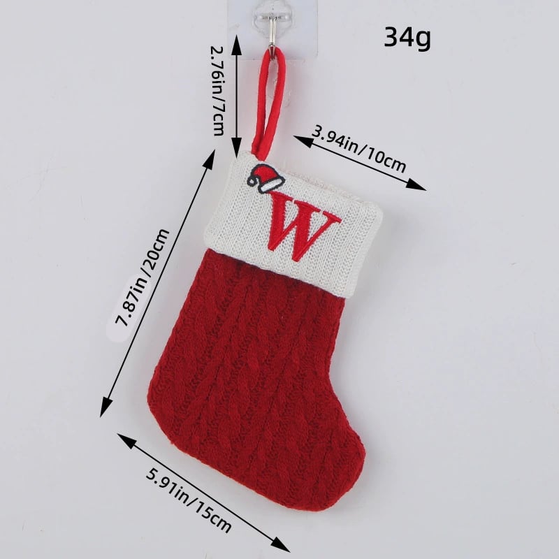 🎅Christmas Sale 49% OFF-🧦Personalized letter knitted Christmas stocking fireplace ornament