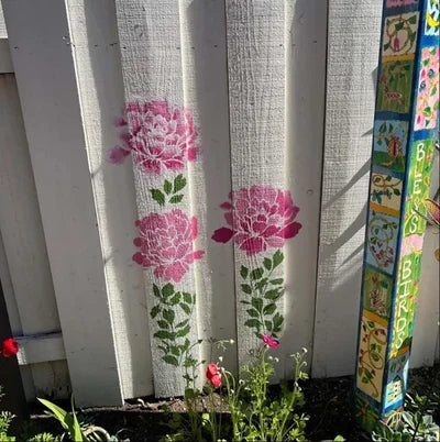 🔥DIY decoration🌻-Garden Fence Large Flower Stencils