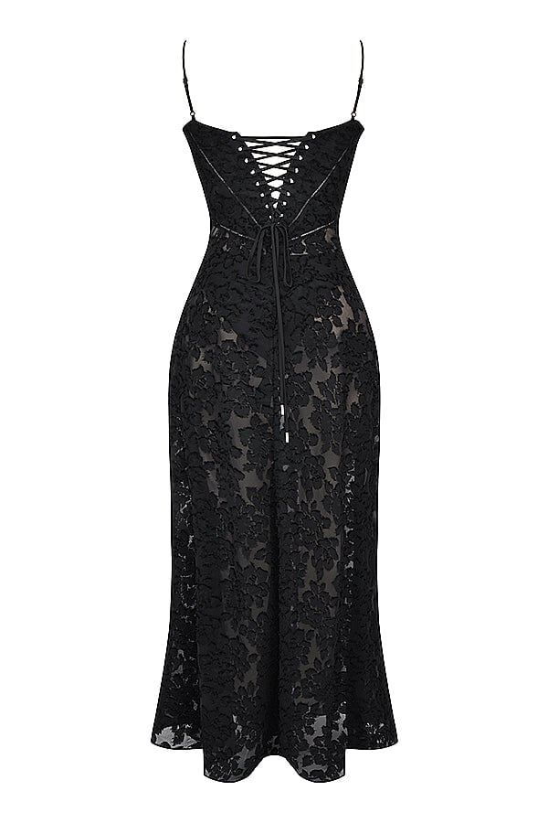 French strap lace suspender dress