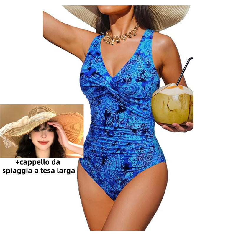 Costume da Bagno Intero Donna Modellante Effetto Pancia Piatta