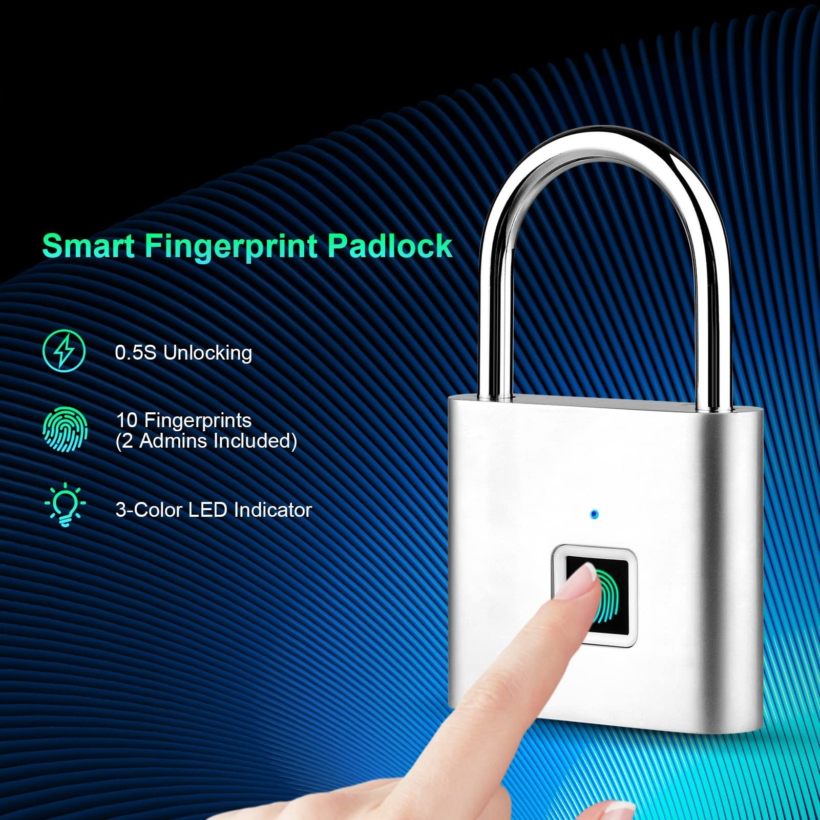 🔒Smart Fingerprint Padlock (Model SY11 and Model M01) – ffmetro