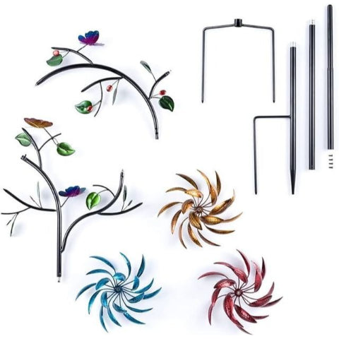 🔥60% OFF – Beautiful Summer Multi Colored Flowers Wind Spinner