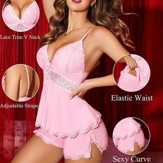💃Floral lace pajama set
