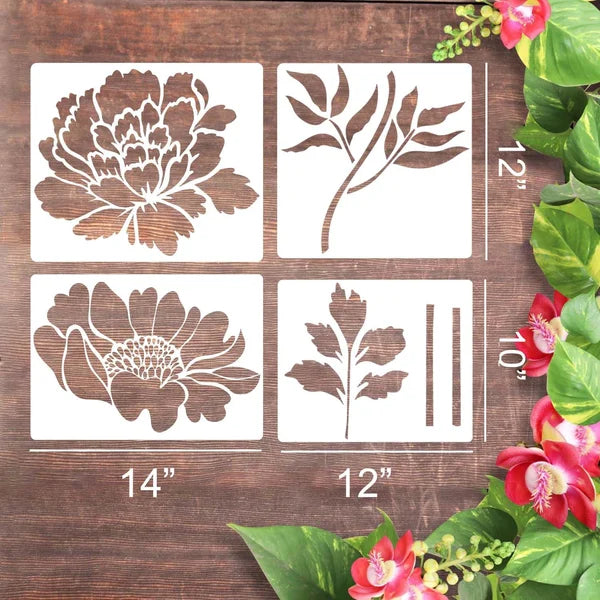 🔥DIY decoration🌻-Garden Fence Large Flower Stencils