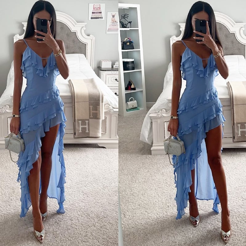 2024 Sexy halter solid color dress gown——	💝BUY 2 FREE SHIPPING