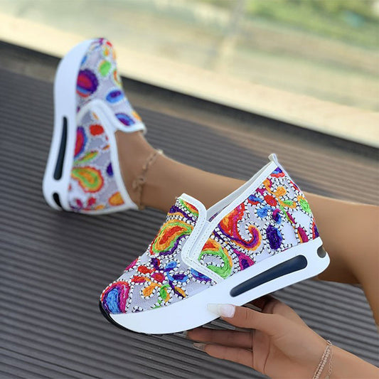 Lässige Mesh-Schuhe für Damen mit atmungsaktiver dicker Sohle