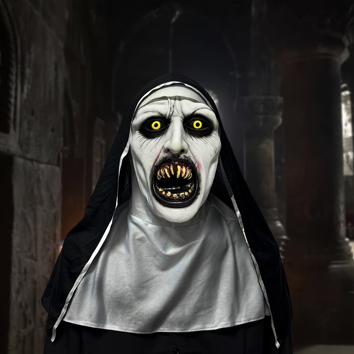 ✨Horror Latex Nun Mask😈