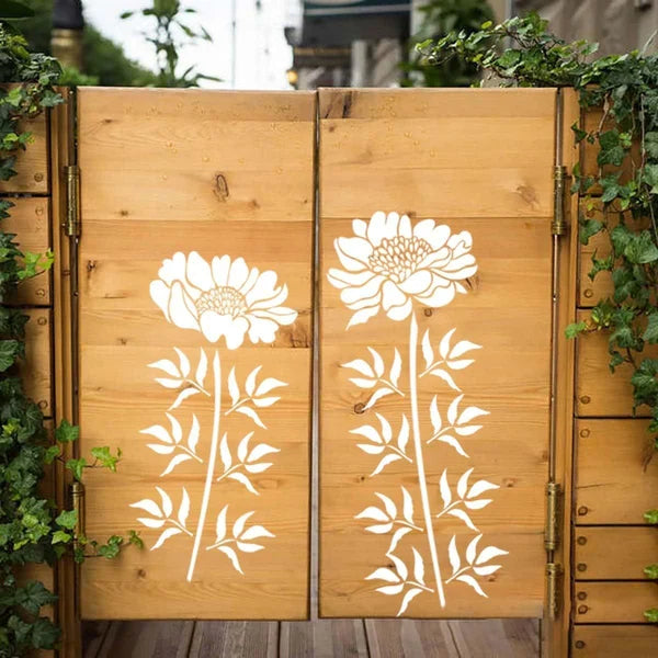 🔥DIY decoration🌻-Garden Fence Large Flower Stencils