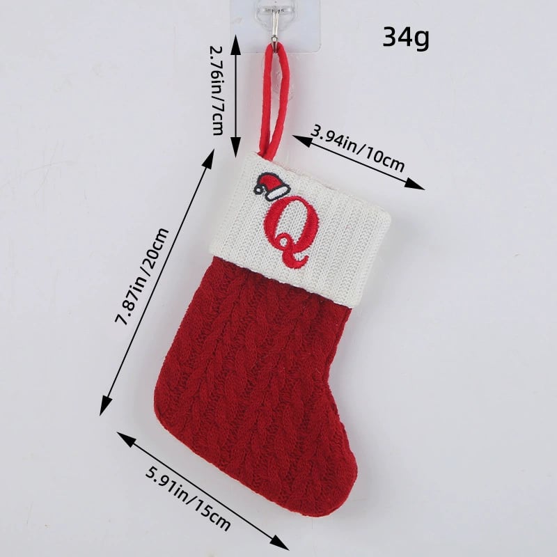 🎅Christmas Sale 49% OFF-🧦Personalized letter knitted Christmas stocking fireplace ornament