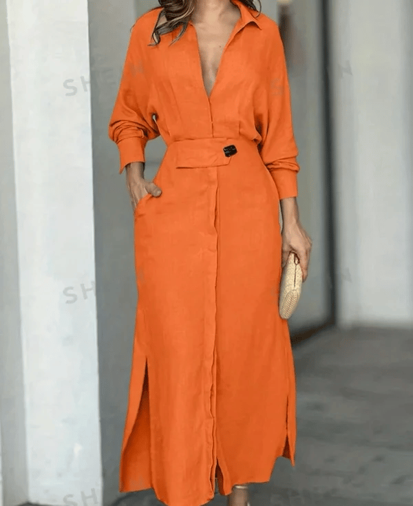 🎁LAST DAY SALE-49% OFF🎁2024 Cotton And Linen Solid Color Maxi Dress