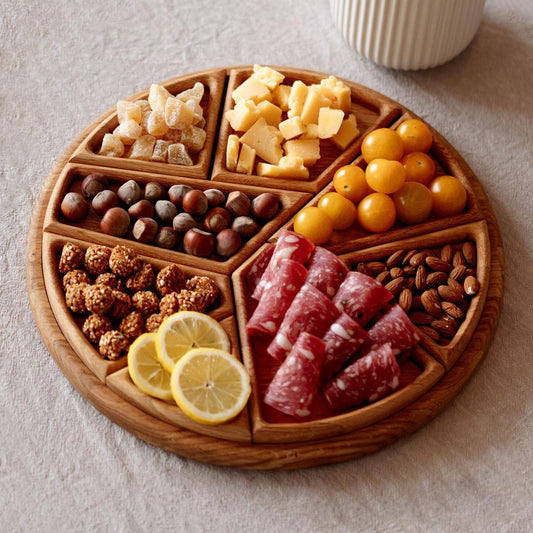 🏆Hot Sale⚡Puzzle Serving Tray - Wood with Removable Compartments