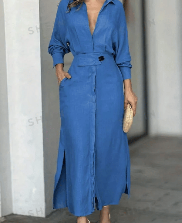 🎁LAST DAY SALE-49% OFF🎁2024 Cotton And Linen Solid Color Maxi Dress