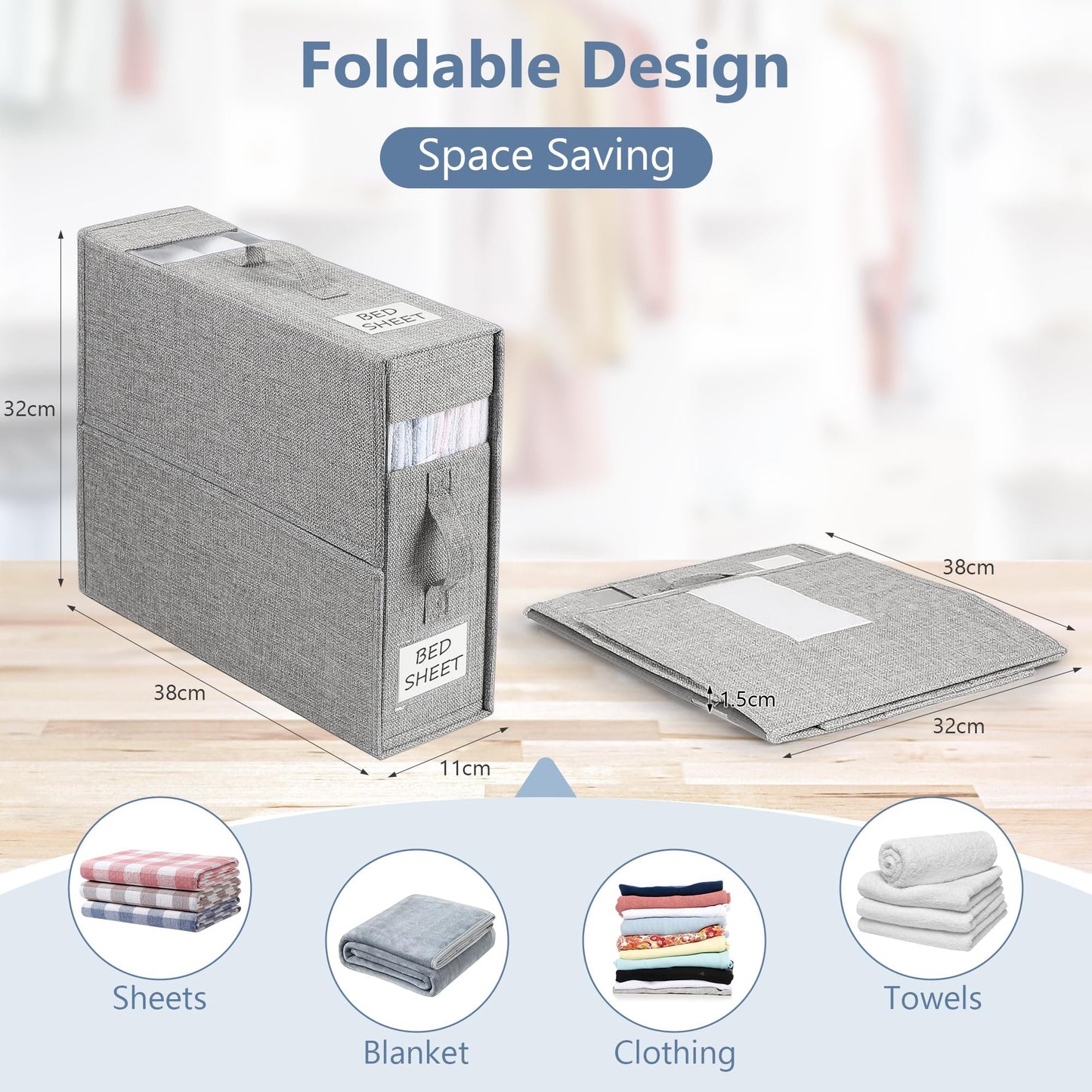 🔥Foldable Closet Storage Bins