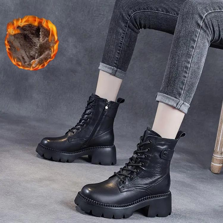 Women's orthopedic comfortable leather boots - Ideal gift