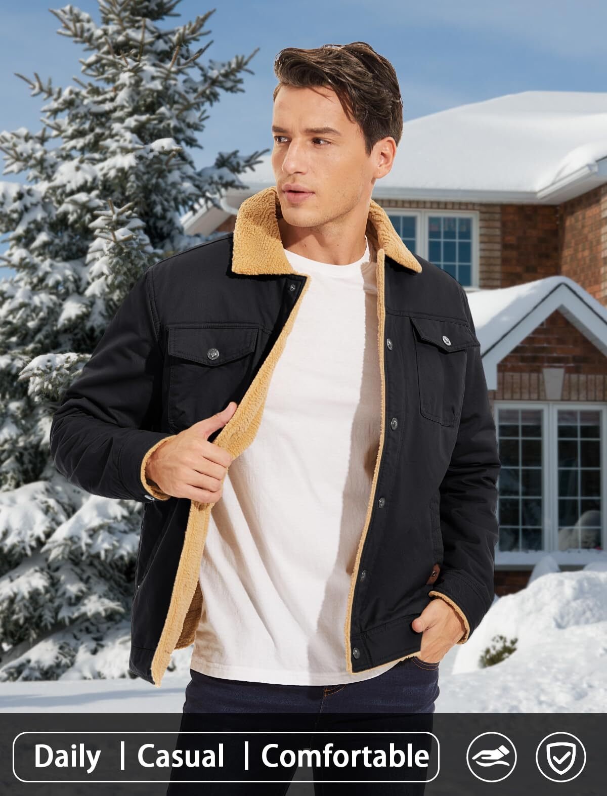 Men's Winter Jackets Sherpa Lined Jackets