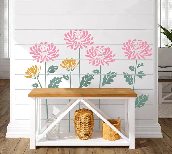 🔥DIY decoration🌻-Garden Fence Large Flower Stencils