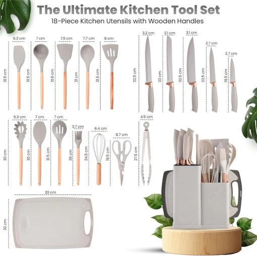 Your Kitchen Need This – SILICONE KITCHENWARE 19-PIECE SET