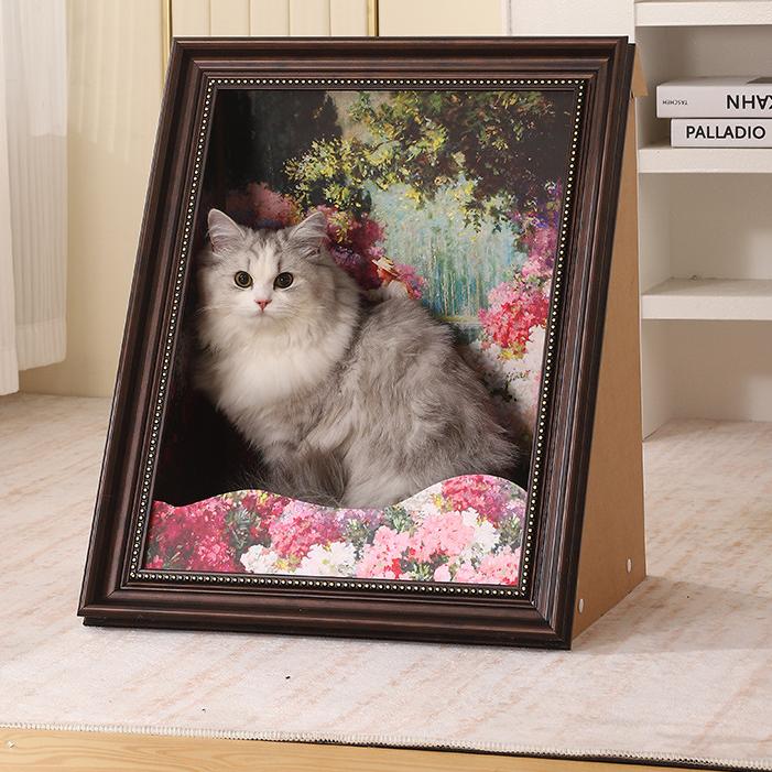 Mona Lisa Cat Scratcher Bed - 3.0