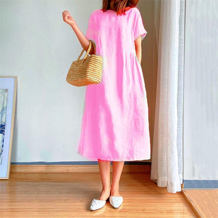 🔥HOT SALE🔥 Japanese Style Linen Cotton Dress(50%OFF)