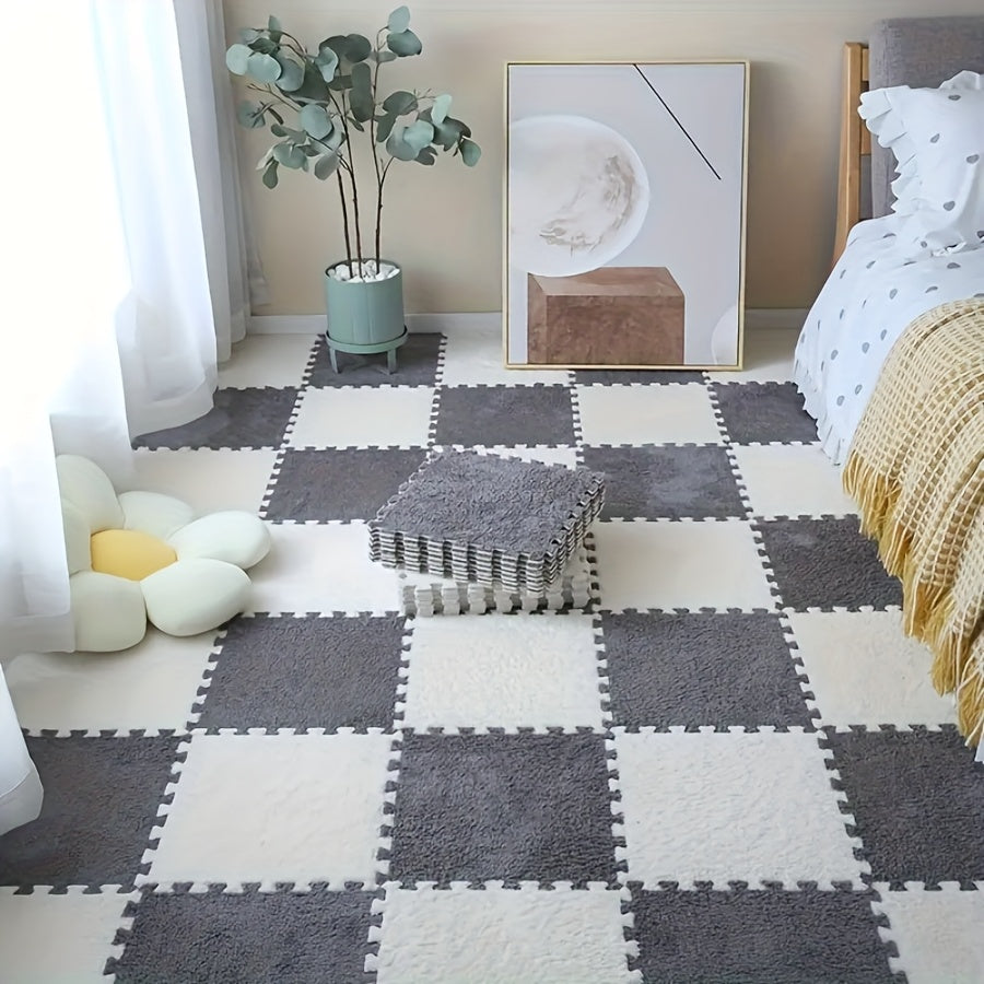 Spliced suede carpet