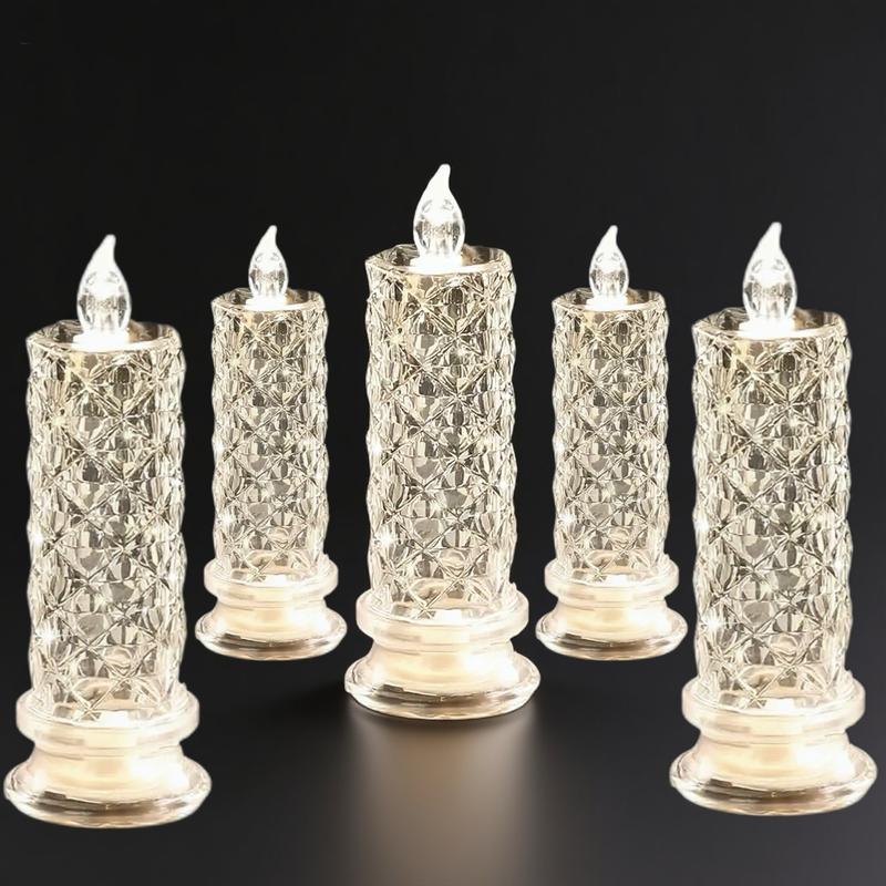 ✨🕯️LED Plastic Candle Lights 🌈Battery Operated