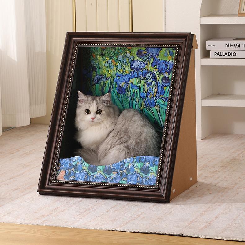 Mona Lisa Cat Scratcher Bed - 3.0