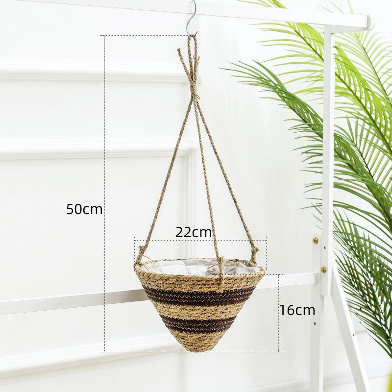 Hand-Woven Flower Basket/Flower Pot/Hanging Basket