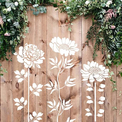 🔥DIY decoration🌻-Garden Fence Large Flower Stencils