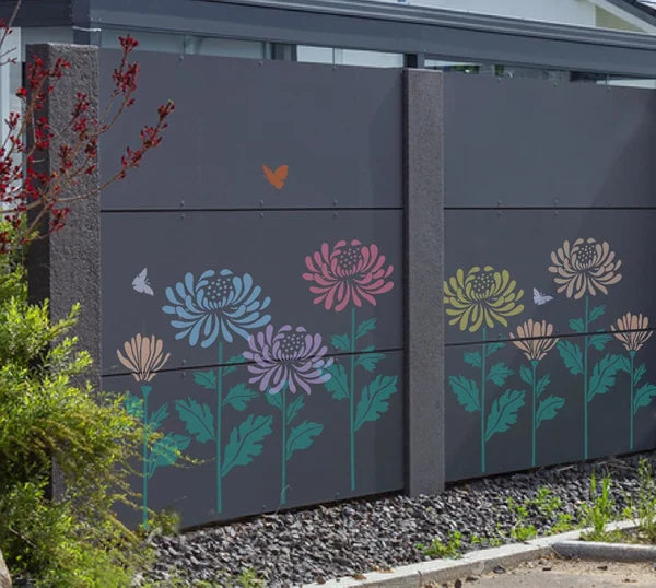 🔥DIY decoration🌻-Garden Fence Large Flower Stencils