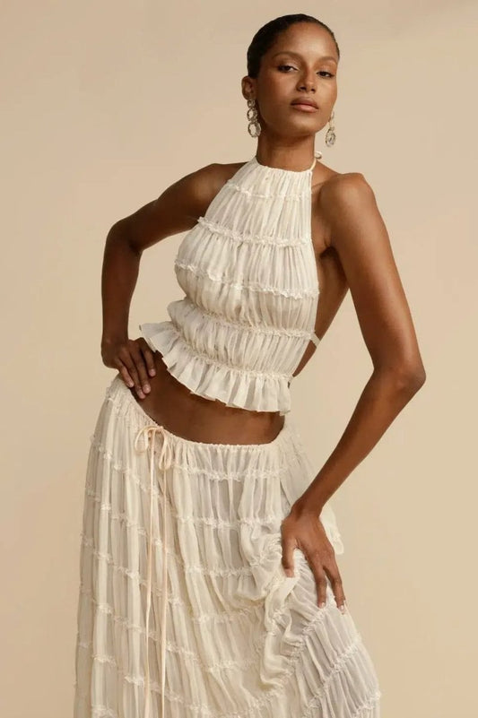 Backless Pleated Set(Buy 2 Free Shipping)