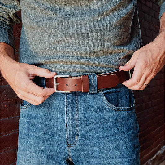 (🔥Last Day Sale Only $31.98) - Handmade full-grain leather belt