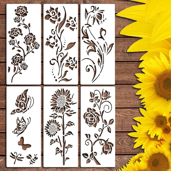 🔥DIY decoration🌻-Garden Fence Large Flower Stencils