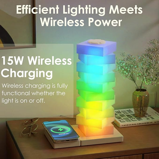 DIY Atmosphere Colorful Night Light With Wireless Charging🌟