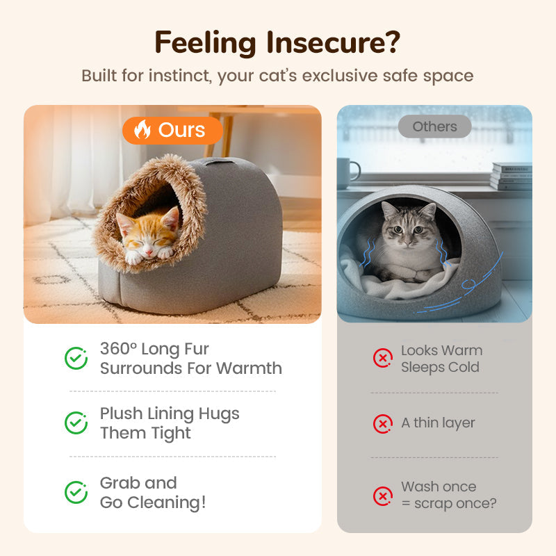 💥HOT SALE 50% OFF🐾Winter Warm Pet Cave Bed