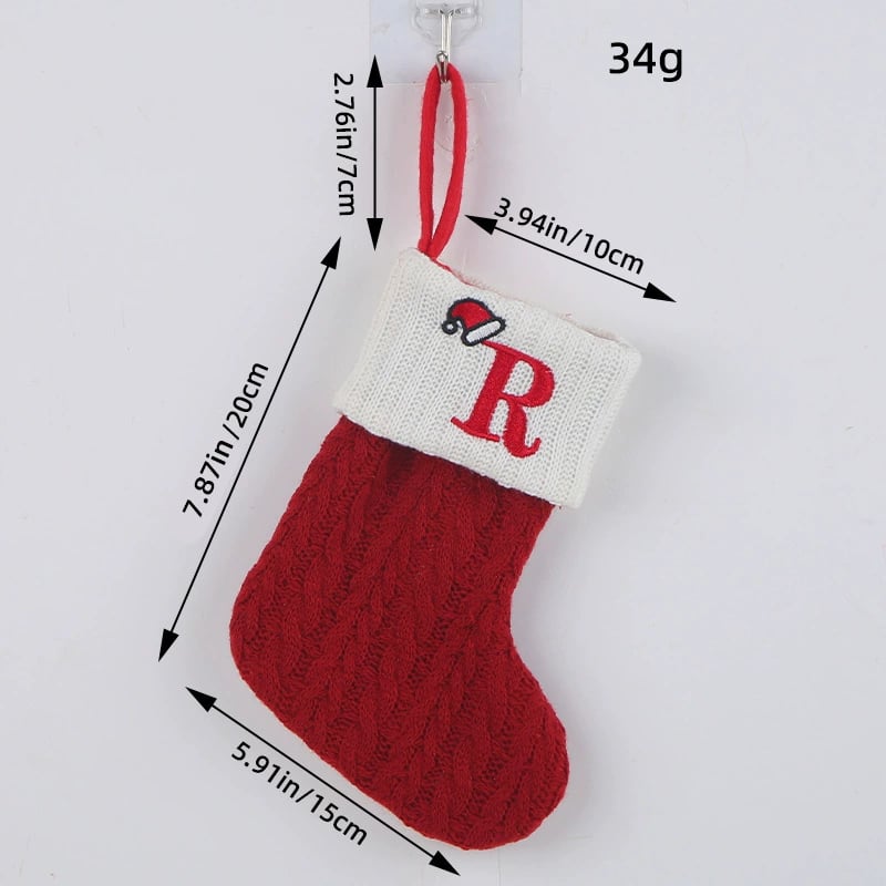 🎅Christmas Sale 49% OFF-🧦Personalized letter knitted Christmas stocking fireplace ornament